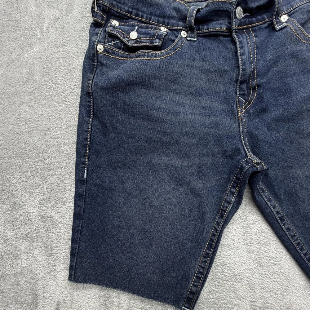 True Religion Shorts Mens Measured 38x11 Blue Denim Bermuda Ricky‎ Relazed